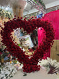Location de fleurs rouges en coeur de 250 cm