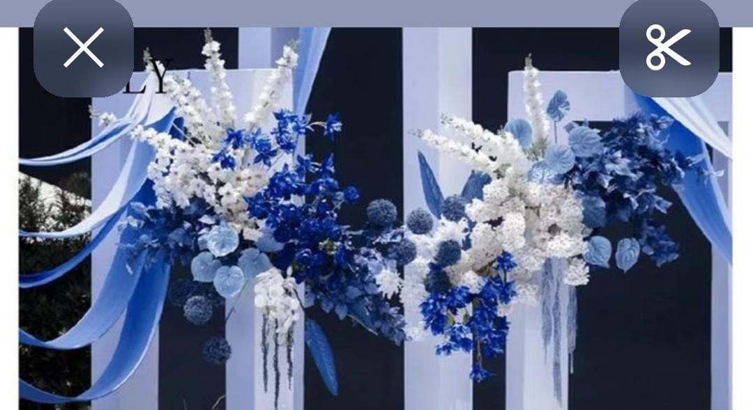 Location des bouquets de fleurs blanches de 80 cm pour centre de table