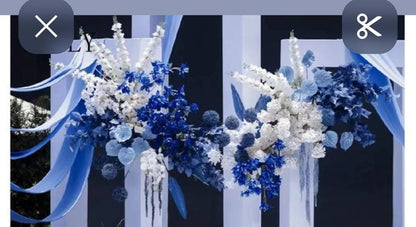Location des bouquets de fleurs blanches de 80 cm pour centre de table