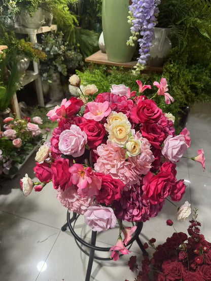 Location de fleurs rose pour centre de tables