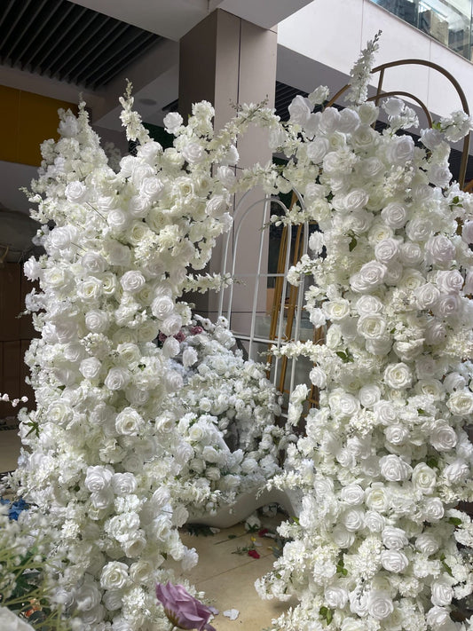 Location d'arche des fleurs blanches avec support inclus de 200 cm