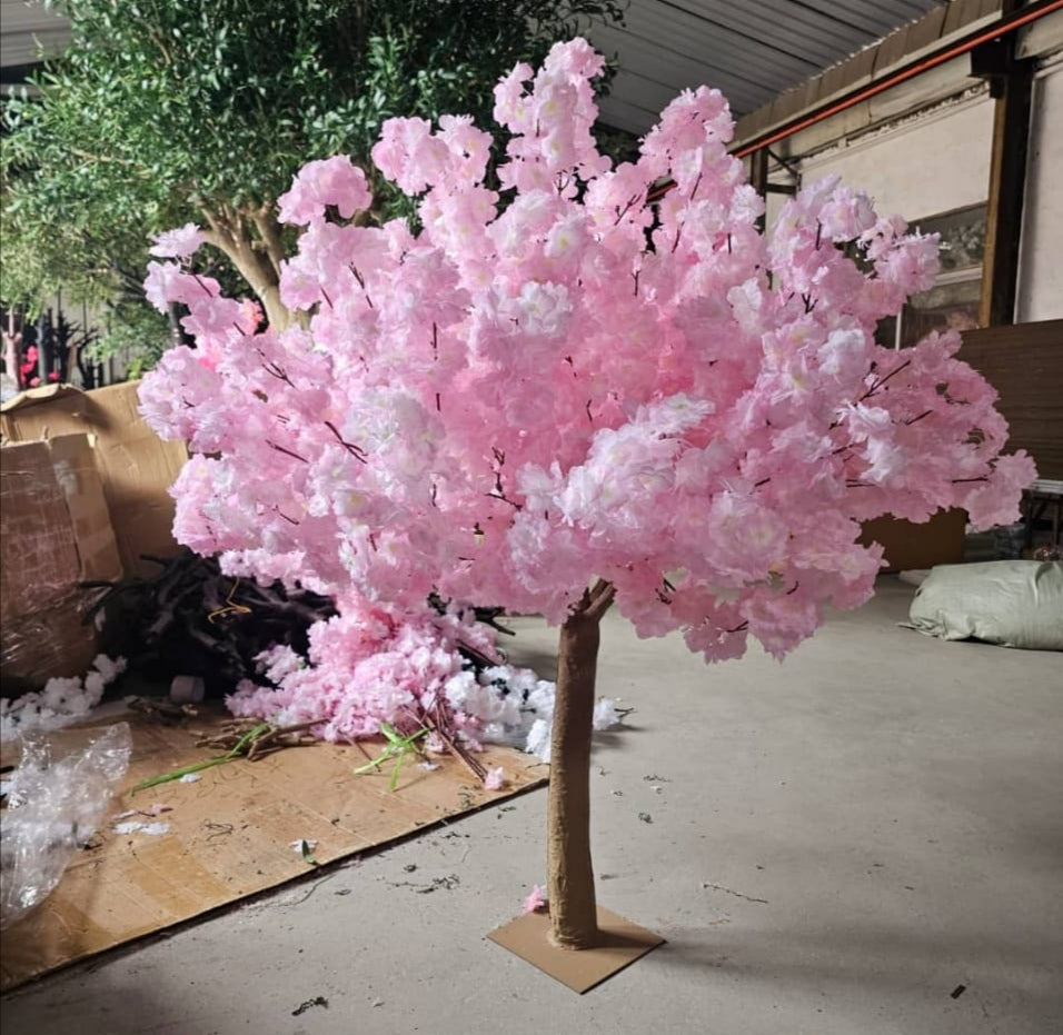 Location des fleurs Cherry Blossome blanches et rose (fleurs cerises)de 125 cm pour centre de table