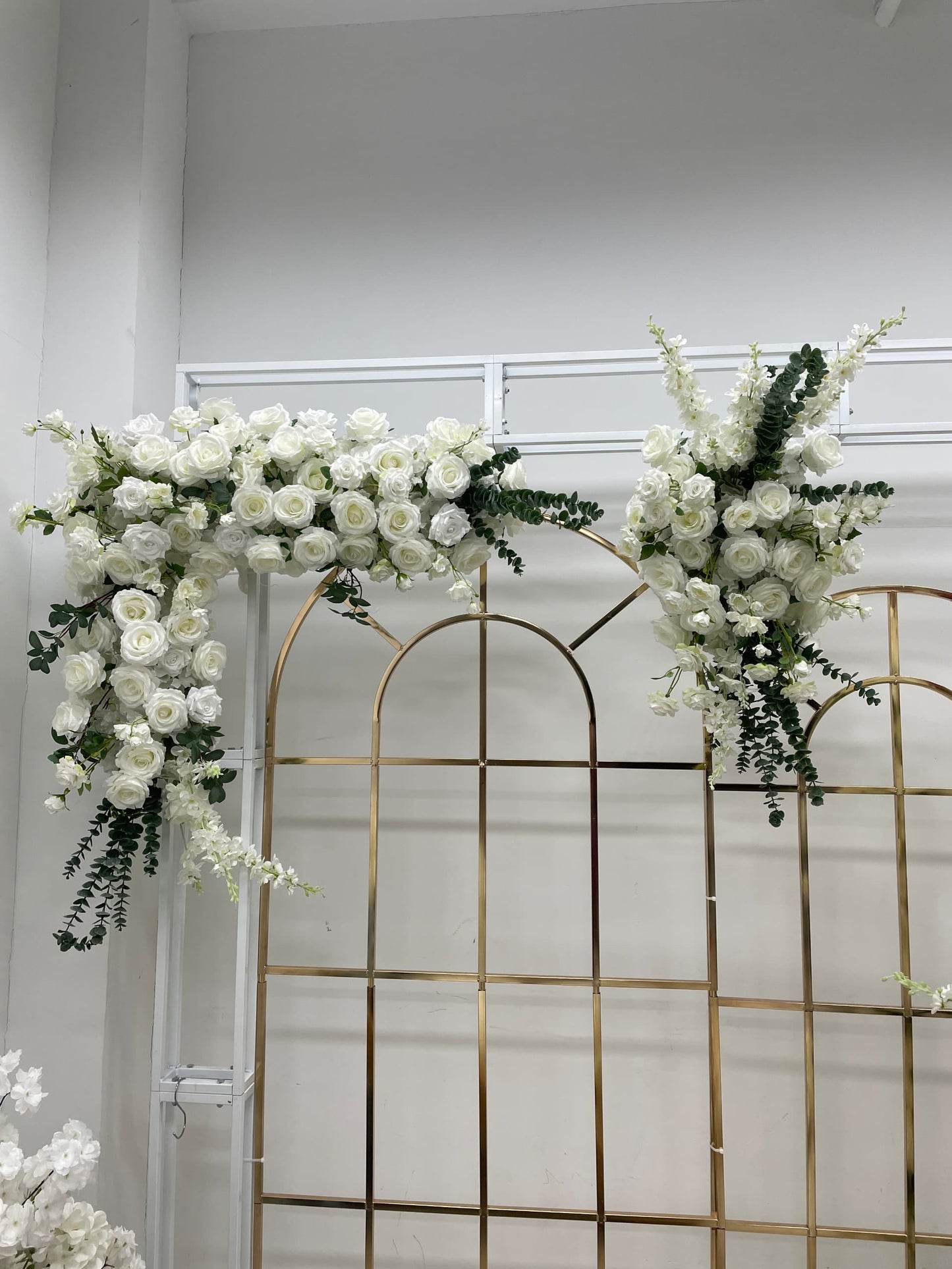 Set de deux fleurs d'arche multicolore Blanc - vert