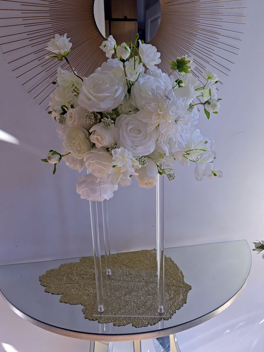 Location de fleurs blanche de 35 cm pour centre de table