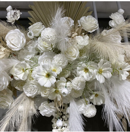 Location de fleurs beiges avec ficelle de 100 cm pour centre de table